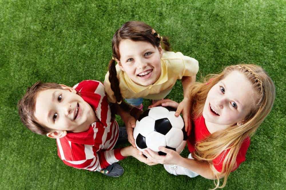 group of kids playing sports