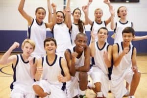 young basketball team competing in a Smoky Mountain basketball tournament