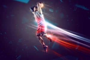 Athlete competing at a Smoky Mountain basketball tournament