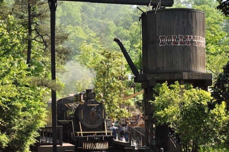 A steam engine at Dollywood.