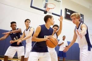 A boys basketball game.