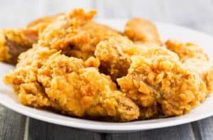 Delicious Southern fried chicken.