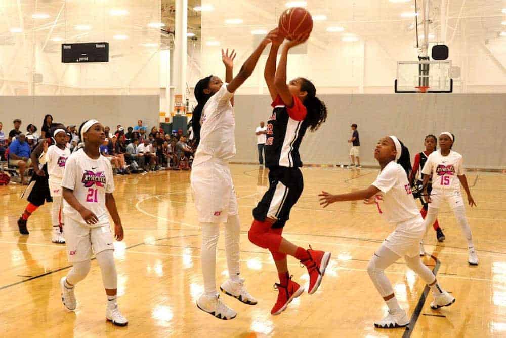 A basketball tournament at Rocky Top Sports World.