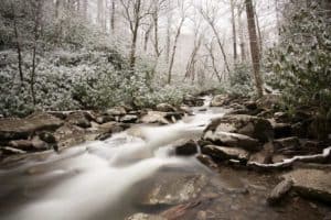 winter scenery in the smoky mountains
