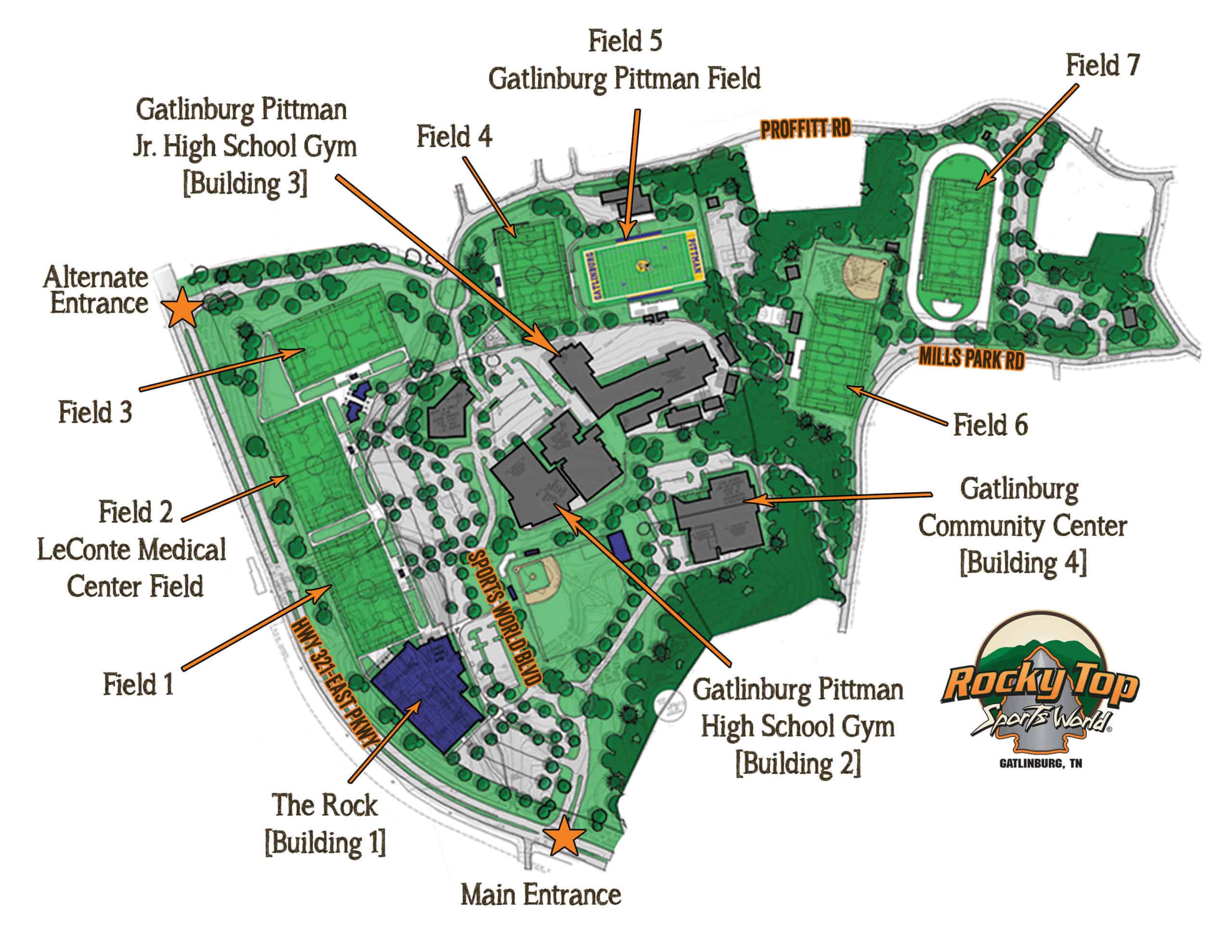 Gatlinburg Sports Facilities at Rocky Top Sports World