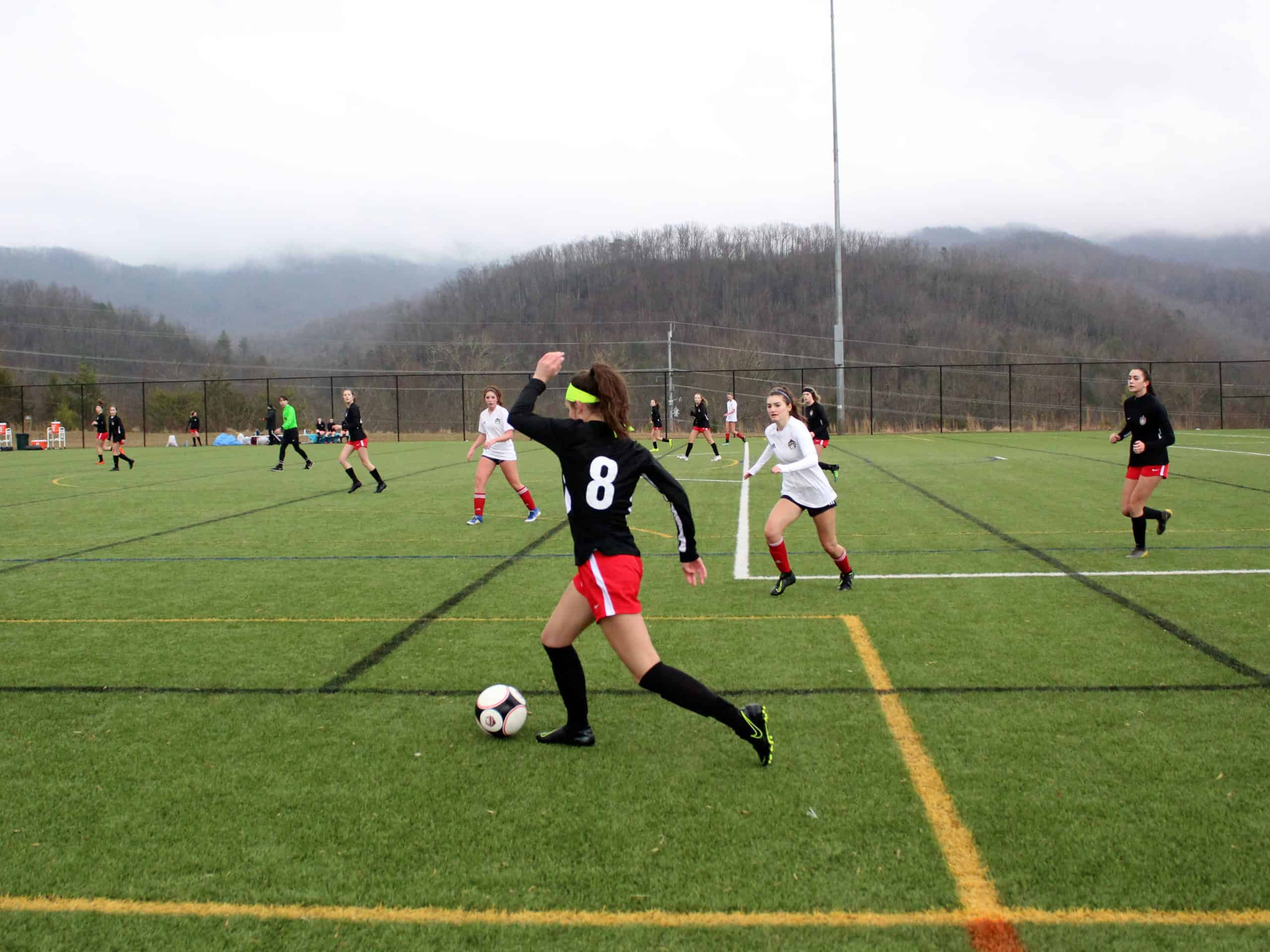 girls youth soccer match at Rocky Top Sports World